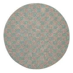 Tapis rond - Elsey Natural Cotton Shaggy (siva/roza)