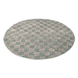 Tapis rond - Elsey Natural Cotton Shaggy (siva/roza)