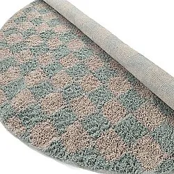 Tapis rond - Elsey Natural Cotton Shaggy (siva/roza)