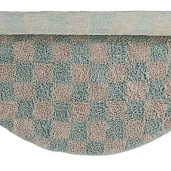Tapis rond - Elsey Natural Cotton Shaggy (siva/roza)