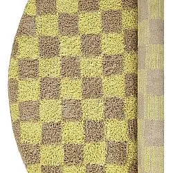 Tapis rond - Elsey Natural Cotton Shaggy (rumeno/bege)