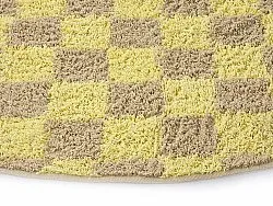 Tapis rond - Elsey Natural Cotton Shaggy (rumeno/bege)
