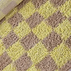 Tapis rond - Elsey Natural Cotton Shaggy (rumeno/bege)
