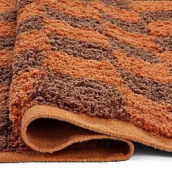 Tapis à poils longs - Elsey Natural Cotton Shaggy (oranžna/rdeča)