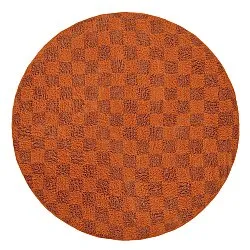 Tapis rond - Elsey Natural Cotton Shaggy (oranžna/rdeča)