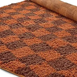 Tapis rond - Elsey Natural Cotton Shaggy (oranžna/rdeča)