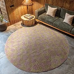 Tapis rond - Elsey Natural Cotton Shaggy (roza/oranžna)