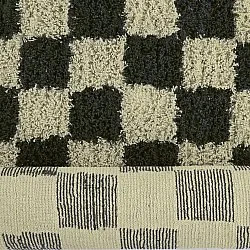 Tapis à poils longs - Elsey Natural Cotton Shaggy (črna/bež)