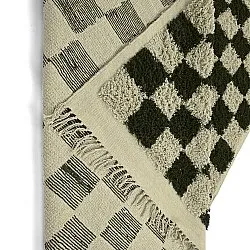 Tapis à poils longs - Elsey Natural Cotton Shaggy (črna/bež)