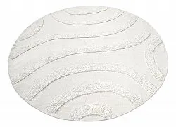 Tapis rond - Emilia Natural Cotton Shaggy (blanc cassé)