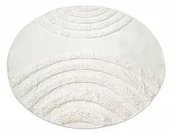 Tapis rond - Everly Natural Cotton Shaggy (blanc cassé)