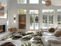 Tapis Wilton - Falling Leaves (vert)