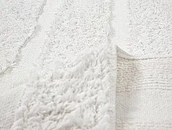 Tapis rond - Fallon Natural Cotton Shaggy (blanc cassé)