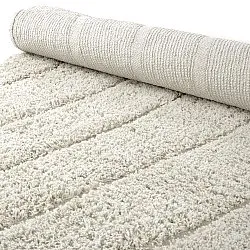 Tapis rond - Farley Natural Cotton Shaggy (umazano bela)