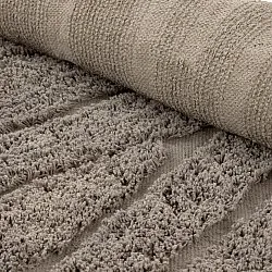 Tapis rond - Farley Natural Cotton Shaggy (taupe)