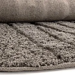 Tapis rond - Farley Natural Cotton Shaggy (taupe)