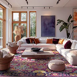 Tapis Wilton - Fernana (rose/multicolore)