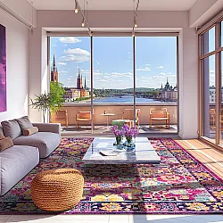 Tapis Wilton - Fernana (rose/multicolore)