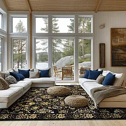 Tapis Wilton - Fernana (noir/doré)