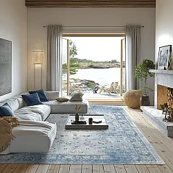 Tapis Wilton - Gombalia (bleu clair)