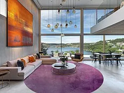 Tapis rond - Guillos (violet)