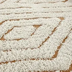 Tapis à poils longs - Holwell Natural Cotton Shaggy (umazano bela/rjava)