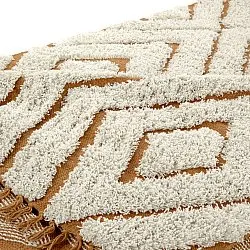 Tapis à poils longs - Holwell Natural Cotton Shaggy (umazano bela/rjava)