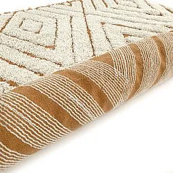 Tapis à poils longs - Holwell Natural Cotton Shaggy (umazano bela/rjava)
