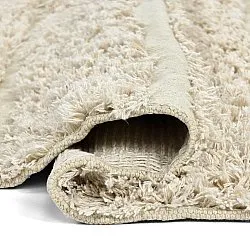 Tapis rond - Ikara Natural Cotton Shaggy (crème)