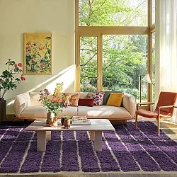 Tapis shaggy - Ikara Natural Cotton Shaggy (violet)