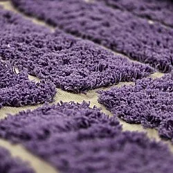 Tapis rond - Ikara Natural Cotton Shaggy (violet)