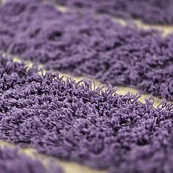 Tapis rond - Ikara Natural Cotton Shaggy (violet)