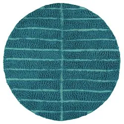 Tapis rond - Ikara Natural Cotton Shaggy (turquoise)