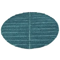 Tapis rond - Ikara Natural Cotton Shaggy (turquoise)