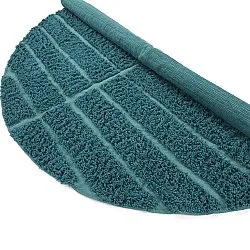Tapis rond - Ikara Natural Cotton Shaggy (turquoise)
