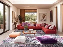 Tapis Wilton - Jedaida (rose/multicolore)