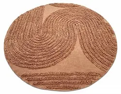 Tapis rond - Jovie Natural Cotton Shaggy (terre cuite)