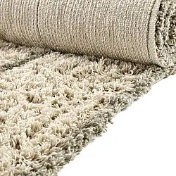 Tapis à poils longs - Kairi Natural Cotton Shaggy (beige/taupe)