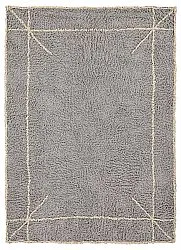 Tapis à poils longs - Kairi Natural Cotton Shaggy (gris/beige)