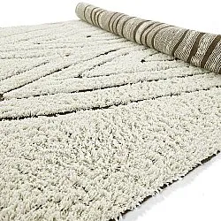 Tapis à poils longs - Kindon Natural Cotton Shaggy (umazano bela/rjava)