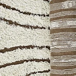 Tapis à poils longs - Kindon Natural Cotton Shaggy (umazano bela/rjava)