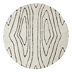 Tapis rond - Kindon Natural Cotton Shaggy (umazano bela/rjava)