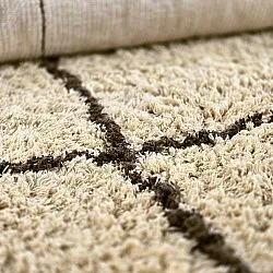 Tapis shaggy - Lana Natural Cotton Shaggy (beige/marron)