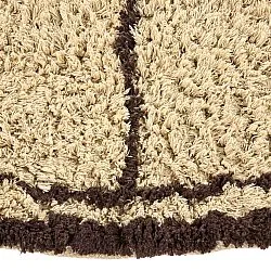 Tapis rond - Lana Natural Cotton Shaggy (beige/marron)