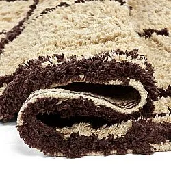 Tapis rond - Lana Natural Cotton Shaggy (beige/marron)