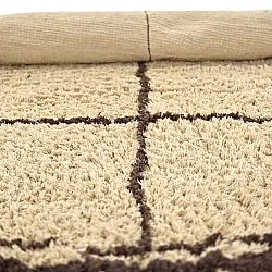 Tapis rond - Lana Natural Cotton Shaggy (beige/marron)