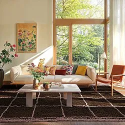 Tapis à poils longs - Lana Natural Cotton Shaggy (marron)
