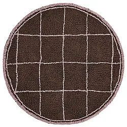 Tapis rond - Lana Natural Cotton Shaggy (marron)