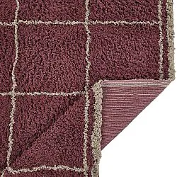 Tapis à poils longs - Lana Natural Cotton Shaggy (taupe/rouge)