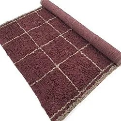 Tapis à poils longs - Lana Natural Cotton Shaggy (taupe/rouge)